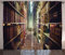 ABAKUHAUS Bücherregal Rustikaler Gardine, Zusammenfassung Bibliothek in Woods, Schlafzimmer Kräuselband Vorhang mit Schlaufen und Haken, 280 x 245 cm, Rotbraun