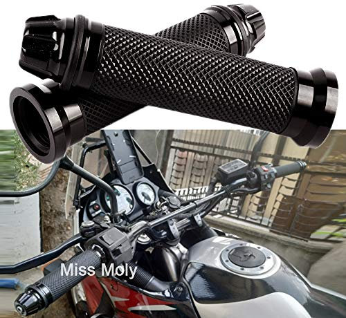 7/8 22mm Motorrad Griffe rutschfest Gummi Lenkergriffe(Schwarz)