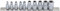 BGS Diy 9548 | Juego de llaves de vaso E-Torx | 6,3 mm (1/4) / 10 mm (3/8) | E4 - E16 | 10 piezas