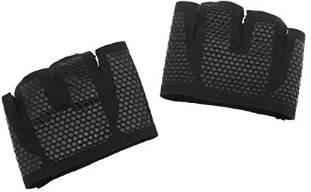 OTOTEC M Unisex Black Half Four Finger Gloves for Workout Weight Lifting Strength Training Cycling Barbell