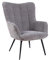 byLIVING Sessel UTA / Gestell schwarz pulverbeschichtet/Relaxsessel, Metall, grau, B 72, H 97, T 80 cm