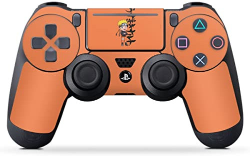 DeinDesign Skin kompatibel mit Sony Playstation 4 PS4 Slim Controller Folie Sticker Offizielles Lizenzprodukt Manga Naruto Shippuden
