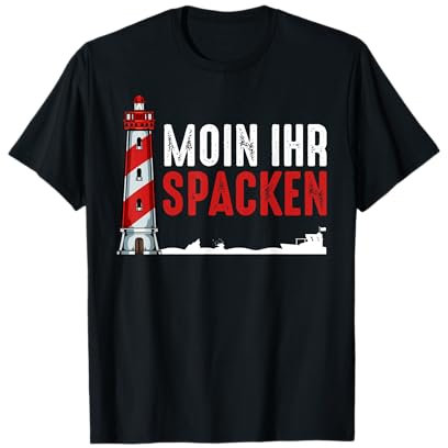 Norden Anker Plattdeutsch Spruch Moin ihr Spacken Nordsee T-Shirt