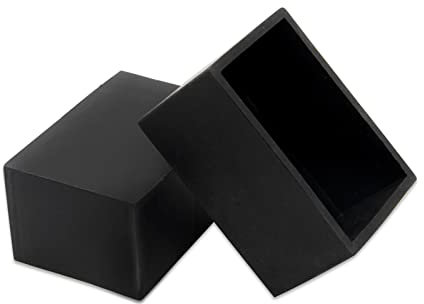 Flyshop 8 Pieces 40 x 60mm Silicone Chair Leg Caps Rectangular, Protective Caps for Chair Legs, Floor Protectors, [Non-Slip & Noise Reduction], Durable Chair Socks, Black Furniture Feet Gliders