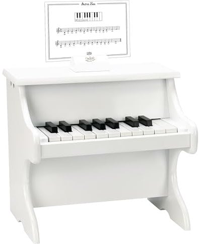 Vilac Violac 8374 Klavier mit 18 Tasten und Noten, ab 3 Jahren, weiß