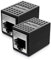 deleyCON 2 Piezas Acoplador RJ45 (10 Gbit/s) LAN Cable de Extensión de Cable de Red Ethernet Adaptador Conector Compatible con Cat8, Cat7, Cat6, Cat5 Patch Cable LAN DSL PoE 2X RJ45 Enchufe - Negro