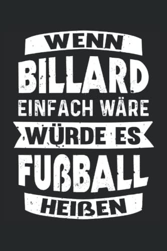 Lustiges Billard Notizbuch (liniert) Pool Snooker Billardspieler