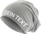 Roughtex Jersey Beanie personalisierbar Mütze Baumwolle Bedrucken Lassen eigener Text frei positionierbar Heather Grey M/L