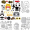 BENECREAT 28 Stück Jazz Rock And Roll Metallstanzformen, Musiknote Gitarre Kopfhörer Lichter Musikthema Stanzformen Schablonen Für DIY Scrapbooking, Dekorative Prägung, 0.8 mm Dick