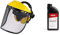 Oregon Q515061 Browguard, Ear Protectors & Steel Mesh Visor Combination, Adjustable Safety Face Shield with Ear Muffs & Biodegradable Chainsaw Chain & Guide Bar Oil, Chainsaw Oil for Chains, 1 Litre