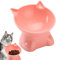 Gamelles anti-vomi pour chats d'intérieur, bol surélevé de nourriture pour chat inclinable à 15 degrés | Gamelle surélevée peu profonde de 13,5 cm, station d'alimentation pour animaux de compagnie ou