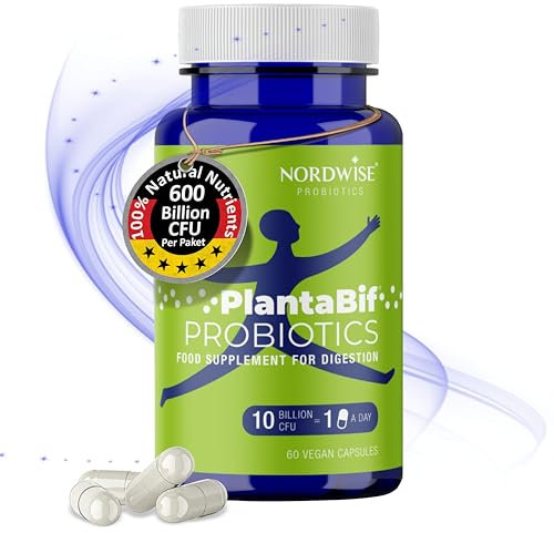 NORDWISE Probiotika PlantaBif Darmsanierung für die Darmgesundheit I 2-Monatsvorrat (600 Mrd. KBE/Paket) I Ideale Darmflora Aufbau