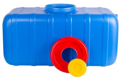 LICOME 25L/45L/75L/110L/155L Outdoor Travel Multifunctional Water Tank,Blue Food-Grade Plastic Buckets,Rectangular Rainwater Collection Bucket Enzyme(75L)