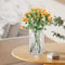 QEEYON Vase Transparent Verre Fait à la Main,21 cm de Haut Grand Vase en Cristal pour Fleurs,Vase en Verre en Forme de Diamant pour Arrangements Floraux pour Centres de Table,Salon,Bureau,Mariage