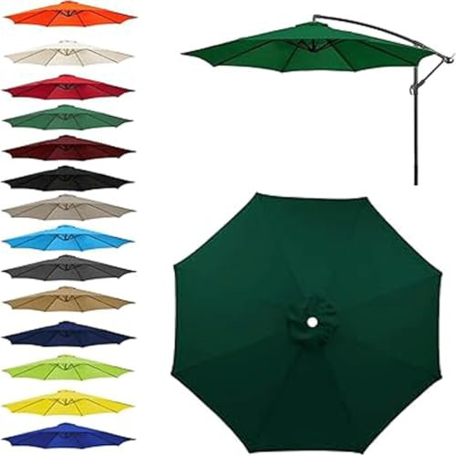 SDNAM Sonnenschirm Ersatzbezug 3m 6 Streben Ampelschirm Bezug Wasserdicht Schirmbezug Sonnenschirm Ersatzteile für Balkon Garten Pool und Strand(G6,3m/6ribs)