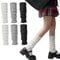 JNGTKL Women's Winter Knit Leg Warmers - 3 Pairs Japanese Style Stylish Warm Long Boot Socks For 80s Party Yoga Ballet Dance Ice Skating Accessories
