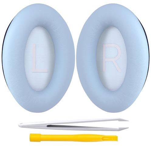YOCOWOCO Ersatz-Ohrpolster für Bose QuietComfort 45 (QC45)/QuietComfort SE (QC SE)/neue QuietComfort kabellose Over-Ear-Kopfhörer, Ohrpolster mit weichem Leder und dickerem Memory-Schaum