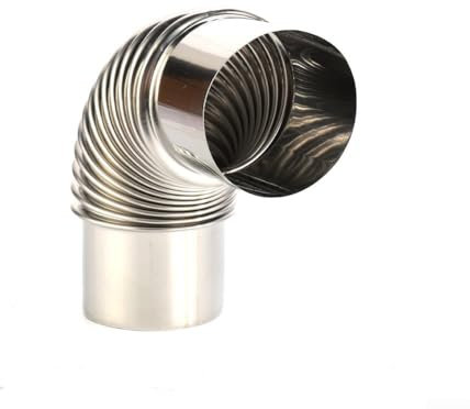 Honseadek Tubo a gomito a 90 gradi, in acciaio inossidabile, per canna fumaria a gomito per canna fumaria, adatto per esterni, campeggio, stufe a legna (70 mm)