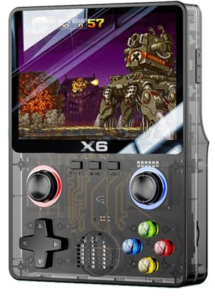 Generic Console de jeu portable, plus de 20 000 jeux de console, écran 480p de 3,5 pouces, charge rapide de type C, machine de jeu X6