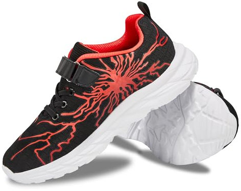 YZMML Kinder Sportschuhe drauBenlaufschuhe Schuhe Jungen mit Klettverschluss sneakerschulsport Schuhe 28-39 EU