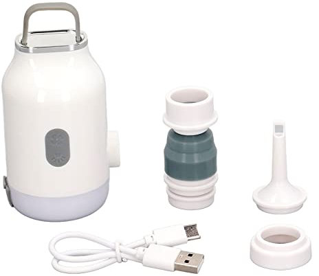 Mavaol Mini Electric Inflatable Pump, Portable and Compact, LED Light, Rechargeable Battery, for Camping, Travel, and Emergency Use