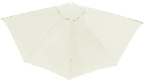 YHDMDQ Ersatz-Bezug Für Sonnenschirm Halbrund 5 Rippen Sonnenschirmbezug Ersatzbezug 270cm Sonnenschirm-Ersatztuch Gartenschirm Überdachung Abdeckung Terrassenschirm Ersatzstoff(White)
