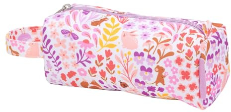 A Little Lovely Company Kinder Federmäppchen | Polyester, 20 x 8 x 7 cm, Blumengarten, Schule