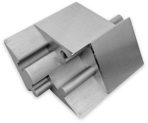 Rhombus Puzzle aus Edelstahl – 4-teiliges Null-Toleranz Präzisionsobjekt im Diamant-Design, EDM-gefertigt – Hochwertiges Sammlerstück & Geschenk für Technikliebhaber – Schreibtisch Deko, 295 g