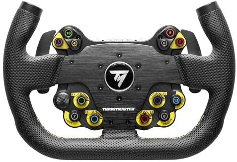 Thrustmaster EVO Racing 31U - Leder-Lenkrad PS5/XBOX/PC | U-Form für Monoposto und Langstrecke, abnehmbare Nabe, Mag-Shift-Wippen, 25 Tasten, 4 Encoder