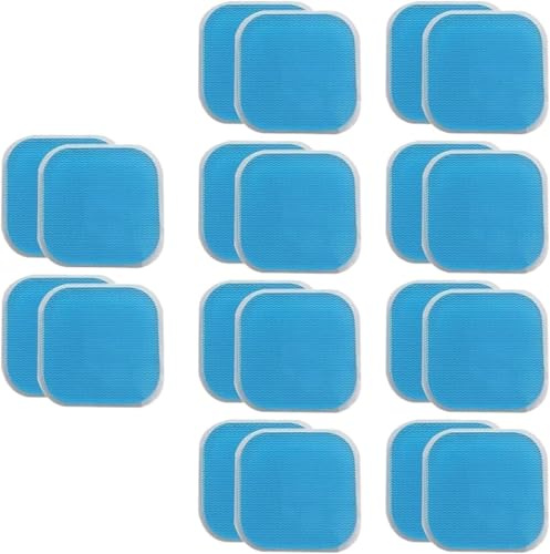 Alriedy 20 Stück Gel Pads Ersatzset Kompatibel mit Beurer EM 59 Heat TENS Geräten, TENS Elektroden Pads 45x45 mm für Muskelstimulation,Bauchtrainer & Menstrual Relax, Hohe Haftkraft für effektive A