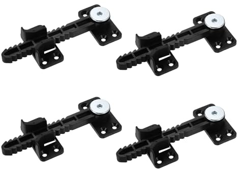 sourcing map 4Pcs Plastic Sectional Couch Connector, 60 x 140mm Invisible Interlocking Sofa Connector Bracket with Rotate 360 Degree for Keeping Furniture Sofas from Sliding, Black