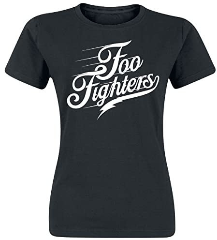 Foo Fighters Logo Frauen T-Shirt schwarz L 100% Baumwolle Band-Merch, Bands