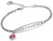 Linnalove - Pulsera de identificación médica para mujer y niña con cadena simple