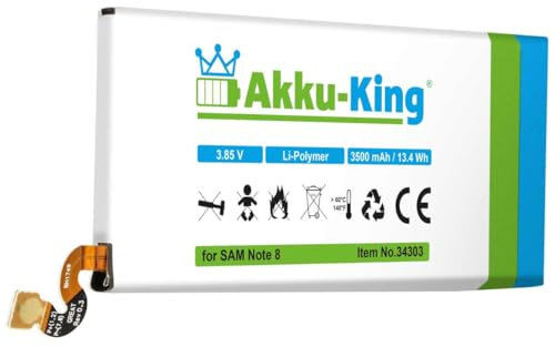 Akku-King Akku kompatibel mit Samsung EB-BN950ABE - Li-Polymer 3500mAh - für Samsung Galaxy Note 8, Galaxy Note 8 Duos, Galaxy Note 8 Duos TD-LTE