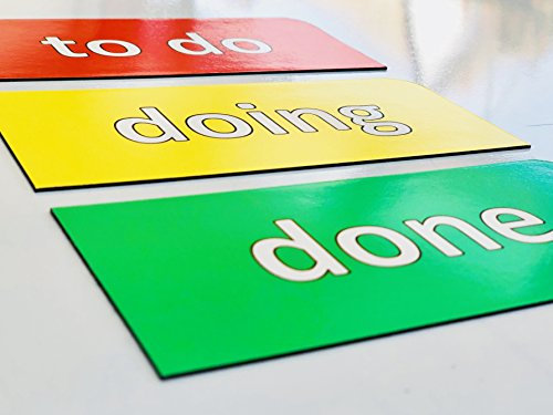 SMILEYBOARD - 3 magnetische Kanban Karten - Magnete für agiles Projektmanagement - 13,5cm x 6cm