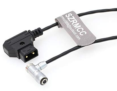 SZRMCC D-tap to XS6 4 Pin Female Plug Power Cable for IKAN Portkeys BM5 BM7 HH7 HS7T Monitor (Straight Cable, Right Angle 4 Pin)