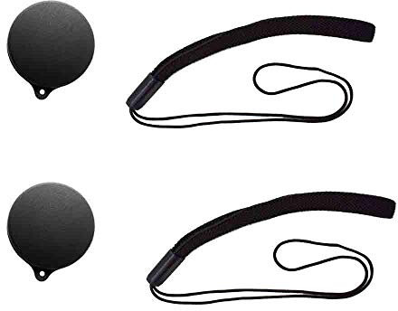 Gummi-Objektivdeckel für GoPro Max wasserdichte 360 Kamera mit Halterung, Ulbter elastischer Objektivdeckel, Leinen-Halter, verhindert Objektivdeckel, Zubehör für Go Pro Max [2 + 2 Pack]