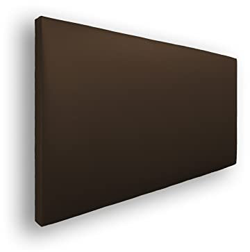 Silcar Home – Bett-Kopfteil mit glattem Kunstleder gepolstert, Modell Jep (Schokolade, 105 cm) – atmungsaktives TNT-gepolstertes Kopfteil – Transport inklusive