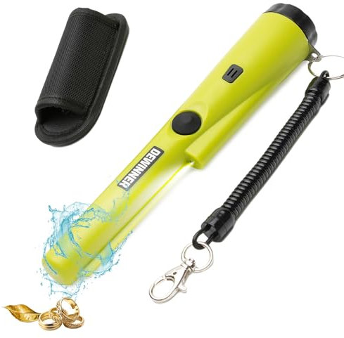 DEWINNER - Metal Detector, completamente impermeabile, sonda di ricerca, localizzatore, alta precisione a 360°, per caccia al tesoro, per bambini e adulti