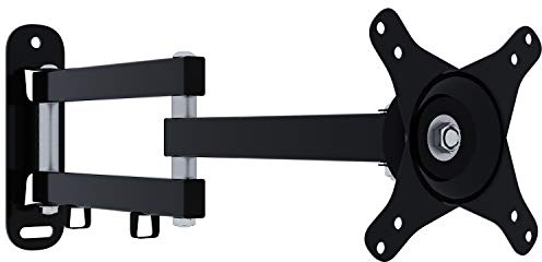 OKSI TV-Wandhalterung | Fit für Fernseher und Monitore 10 Zoll(24 cm) - 32 Zoll(81 cm) | Bewegungsneigung +/- 15° | max Wandabstand 35 cm | TV-Halterung Kompatibel mit VESA 75x75-100x100, | Schwarz