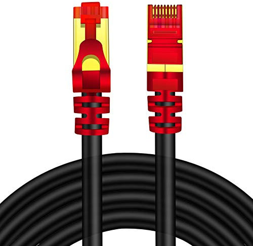 Câble Ethernet Cat. 7 d'extérieur - 80 m - Câble Ethernet CAT7 RJ45 LAN - Câble réseau Gigabit SSTP - Étanche - À enfouir Directement - pour Modem, routeur, Ordinateur Portable (80 m)