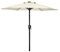 Simple Deluxe 2.74M Outdoor Market Table Patio Umbrella with Button Tilt, Crank and 8 Sturdy Ribs for Garden, Deck, Lawn, Backyard & Pool, Beige