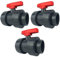 Pondlife PVC Kugelhahn 50mm, 3 Stück, Absperrhahn mit 2-Wege Klebeanschluss, Anschluss beidseitig Klebemuffe, PVC Fittings für Pool- und Teichbau, Aquaristi