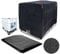IBC Cover 600L wassertank Schutzabdeckung,UV-Schutz Staubschutz mit Lochauschnitt, IBC Behälterabdeckung, UV-Folie Schutzhülle Schutzplane Schutzhaube Cover, 120 * 80 * 100 cm (Schwarz-600L)