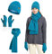INSISMY Damen Mütze Schal und Touchscreen Handschuhe Set für Damen Winter Warm Langer Schal Fleece Gefüttert Beanie Skull Cap