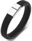 Dsnyu Armband Jungen, Schwarz Armbänder Männer mit Magnet Verschluss, 18.5CM Einfacher Stil Gothic Armband Party Schmuck