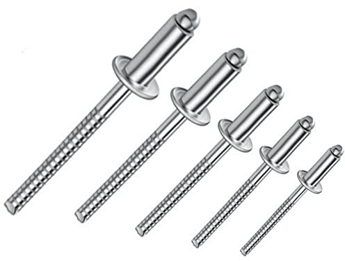 irsa24 250 X Blindnieten mit Flachkopf und gerilltem Nietdorn ISO 15983 Edelstahl A2/A2 6X30 Nieten