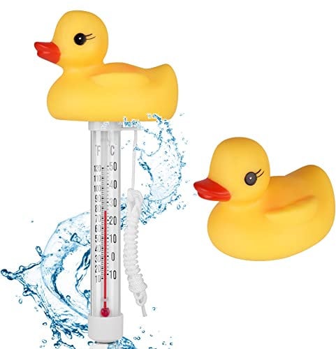 OFFCUP Floating Pool Thermometer - Water Temperature Thermometer for All Outdoor & Indoor Swimming Pools (Duckling)