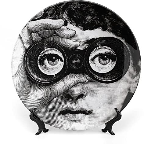 Lina Cavalieri Piatto decorativo da parete, misterioso piatto decorativo da parete, con staffa e speciale gancio a molla, A3,10