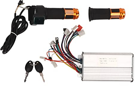 RiToEasysports Bürstenloser Controller, 48V 1000W Elektrofahrrad-Umrüstsatz Gold Universal-Gasgriff-Batterie-Trim-Kit für Elektrofahrrad-Elektroroller